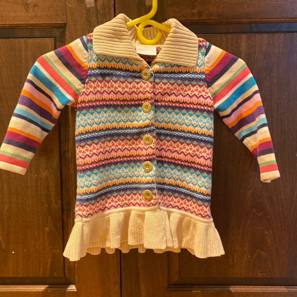 Girl’s Hanna Andersson fairisle sweater — size 90 (3)